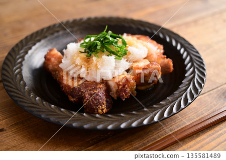 Deep fried chicken thigh Deep fried chicken thigh 135581489