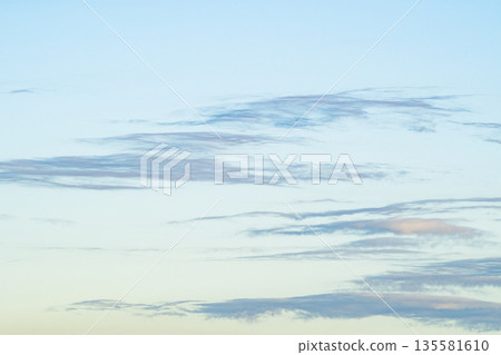 Afternoon blue sky with clouds flowing C-5 Cool color 135581610