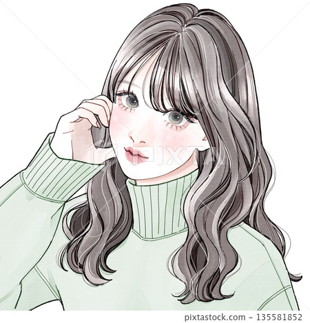 女人做心形姿勢 135581852