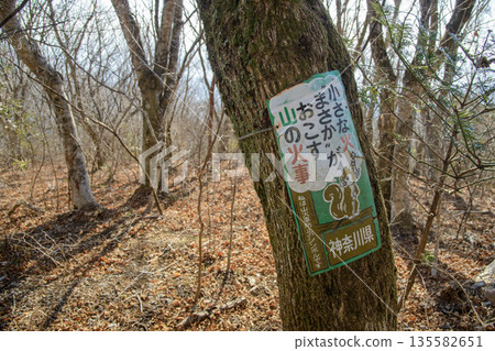 山中一塊古老的防火標誌 [湯河原] 135582651