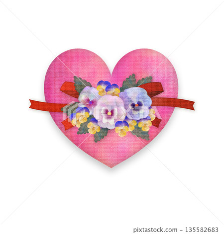 Valentine's Day Heart Illustration 4 Valentine's Day Heart Illustration 4 135582683