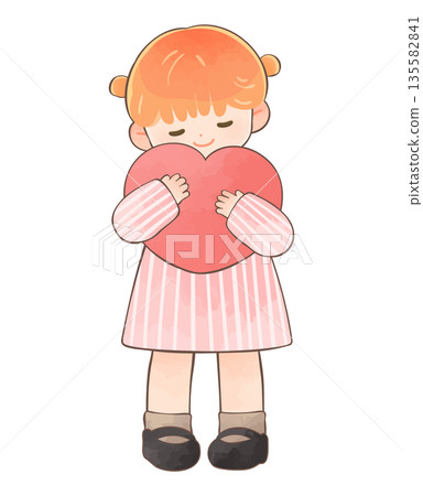微笑的女孩抱著一顆心 微笑的女孩抱著一顆心 135582841