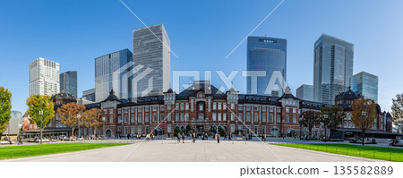 Panoramic photo of Tokyo Station Panoramic photo of Tokyo Station 135582889