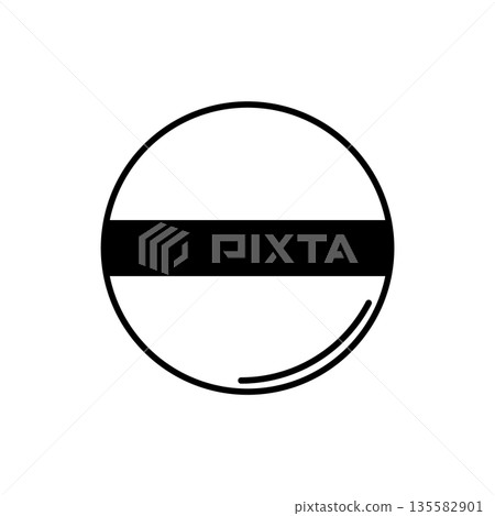 Round Puff Picture Monochrome illustration of a round puff - Stock Illustration [135582901 ...