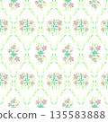 Watercolor Floral Damask Seamless Pattern Pink 135583888