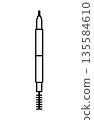 眉筆的單色插圖 135584610