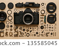 Disassembled camera 135585045