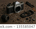 Disassembled Camera 135585047