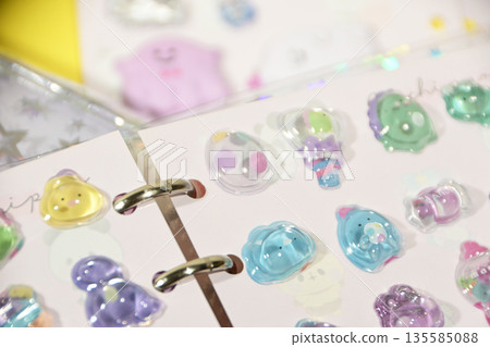 A sticker book filled with lots of stickers A sticker book filled with lots of stickers 135585088