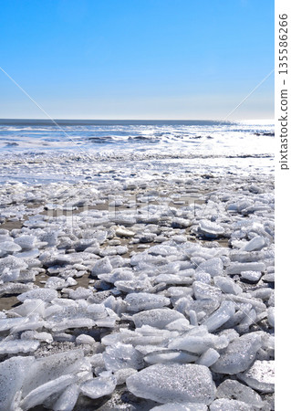 北海道大津海岸的珠寶冰 北海道大津海岸的珠寶冰 135586266