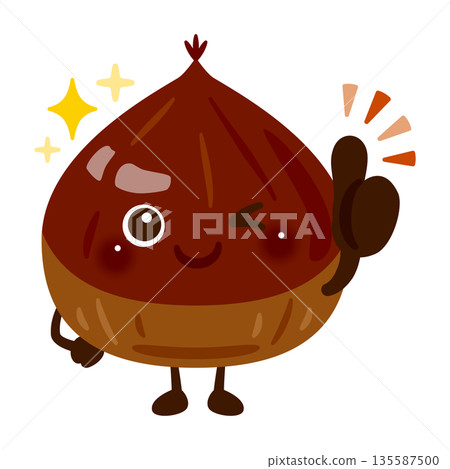 栗子圖案插圖預示著好兆頭 135587500