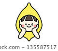 Child wearing lemon headgear 2 135587517