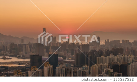 Jan 11 2026 Golden sunset over Kowloon West from Kowloon Peak Jan 11 2026 Golden sunset over Kowloon West from Kowloon Peak 135587558