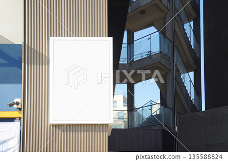 Street poster mock-up ad photo 135588824