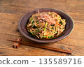 Fried noodles with minced meat sauce 135589716