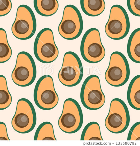 pattern with avocado pattern with avocado 135590792