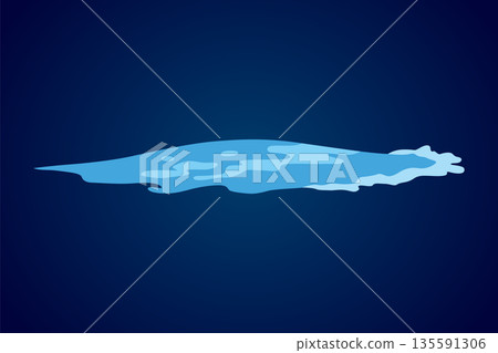 Animation water wave frame. Water splash for animation and visual effects. Sea or ocean wave with drops or splatters. Cartoon vector illustration 135591306