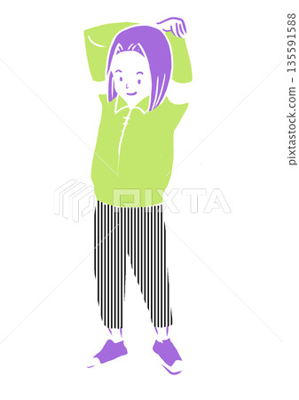 男人張開雙臂 男人張開雙臂 135591588