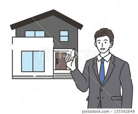 銷售人員解說住房訊息 135592649