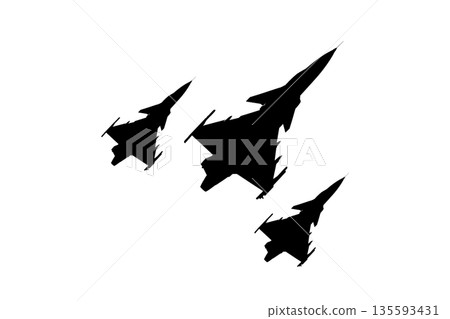 Fighter jet icon. Modern Fighter Jet Silhouette Isolated on transparent, isolated Background Fighter jet icon. Modern Fighter Jet Silhouette Isolated on transparent, isolated Background 135593431