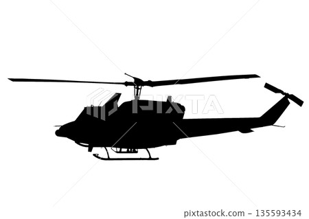 Helicopter icon. Military Attack Helicopter Silhouette Isolated on transparent, isolated  Background 135593434