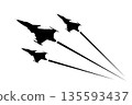 Fighter jet icon. Modern Fighter Jet Silhouette Isolated on transparent, isolated  Background 135593437