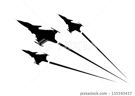 Fighter jet icon. Modern Fighter Jet Silhouette Isolated on transparent, isolated Background Fighter jet icon. Modern Fighter Jet Silhouette Isolated on transparent, isolated Background 135593437