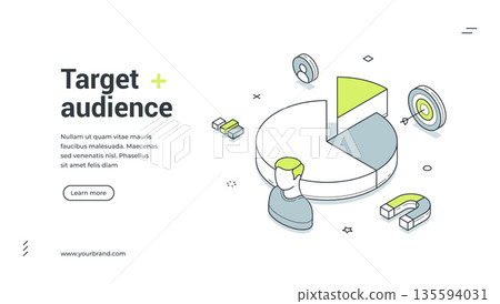 Target Audience Research For Marketing Isometric Banner Vector Illustration Target Audience Research For Marketing Isometric Banner Vector Illustration 135594031