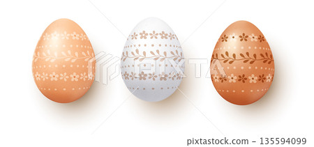 Decorated Easter Eggs with Floral Patterns Decorated Easter Eggs with Floral Patterns 135594099