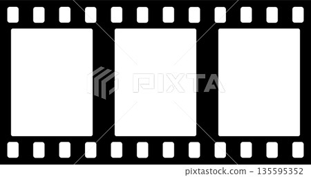 Film strip frame. Cinema tape. Photo negative, filmstrip. Movie black seamless vector illustration on white background for cinema-themed projects, movie posters and photographic albums Film strip frame. Cinema tape. Photo negative, filmstrip. Movie black seamless vector illustration on white background for cinema-themed projects, movie posters and photographic albums 135595352