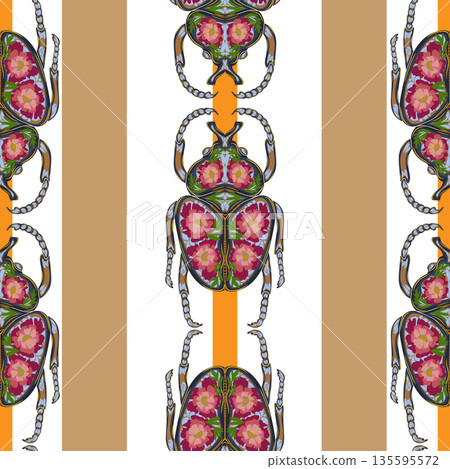 hand drawn set of beads 135595572