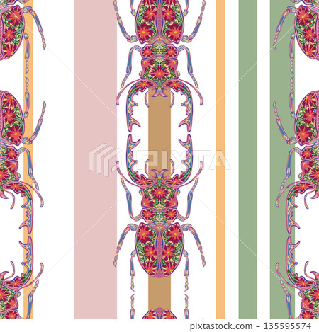 set of vintage stylized trees 135595574