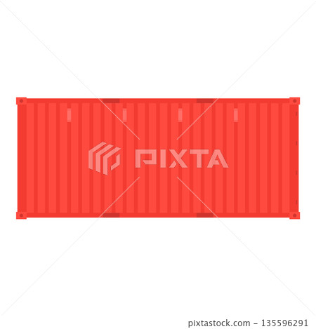 Container Flat Illustration. Clean Icon Design Element on Isolated White Background 135596291