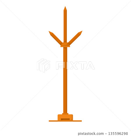 Lightning Rod Flat Illustration. Clean Icon Design Element on Isolated White Background Lightning Rod Flat Illustration. Clean Icon Design Element on Isolated White Background 135596298