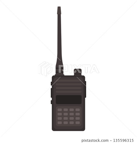 Walkie Talkie Flat Illustration. Clean Icon Design Element on Isolated White Background Walkie Talkie Flat Illustration. Clean Icon Design Element on Isolated White Background 135596315