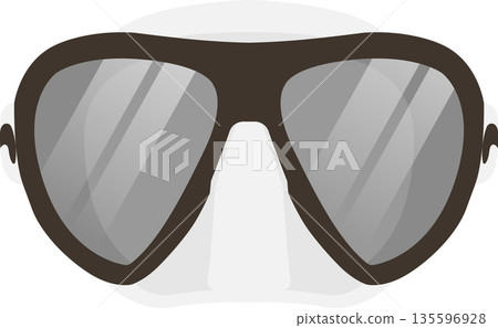 Diving Mask Flat Illustration. Clean Icon Design Element on Transparent Background Diving Mask Flat Illustration. Clean Icon Design Element on Transparent Background 135596928