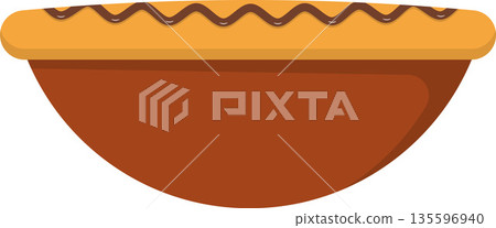 Pukis Cake. Indonesian Traditional Cake Flat Illustration. Clean Icon Design Element on Transparent Background Pukis Cake. Indonesian Traditional Cake Flat Illustration. Clean Icon Design Element on Transparent Background 135596940