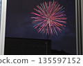 Fireworks blooming in the summer night sky 135597152