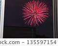 Fireworks blooming in the summer night sky 135597154