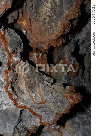 Inside a cave. 135597528