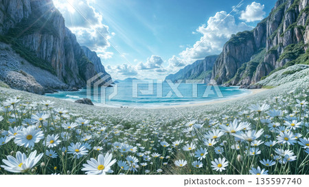 Forest and flower landscape 135597740