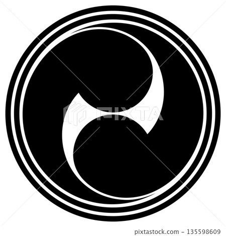 This is the family crest. It is a double ring with two comma-shaped symbols on the left. This is the family crest. It is a double ring with two comma-shaped symbols on the left. 135598609