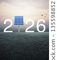 Happy new year 2026 green ecology and saving energy concept 135598852