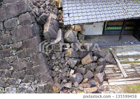 熊本地震中倒塌的熊本城石牆（熊本縣） 135599458