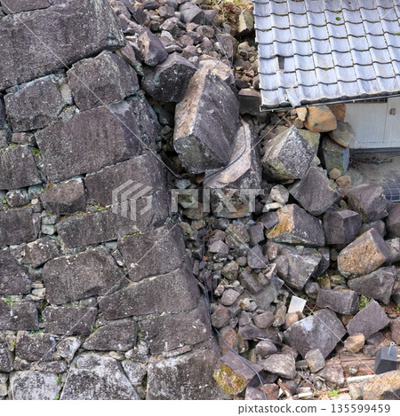 熊本地震中倒塌的熊本城石牆（熊本縣） 135599459