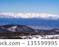 The Northern Alps from the hiking trail of Mt. Nekodake in winter 135599995