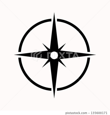 Compass icon vector. High quality black style vector icons 135600171