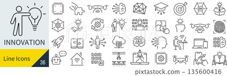 創新圖標集 135600416