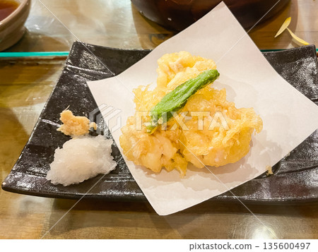 Cod milt. Japanese tempura. Cod milt. Japanese tempura. 135600497