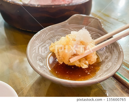 Cod milt. Japanese tempura. Cod milt. Japanese tempura. 135600765